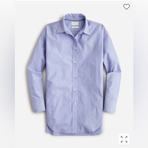 NWT J.Crew Relaxed-fit end-on-end cotton Button Down shirt (AX877) 0 PERI Blue
